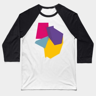 Geometric minimalist colorful Baseball T-Shirt